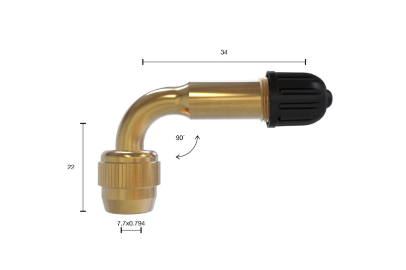 90° Valve Stem Adapter