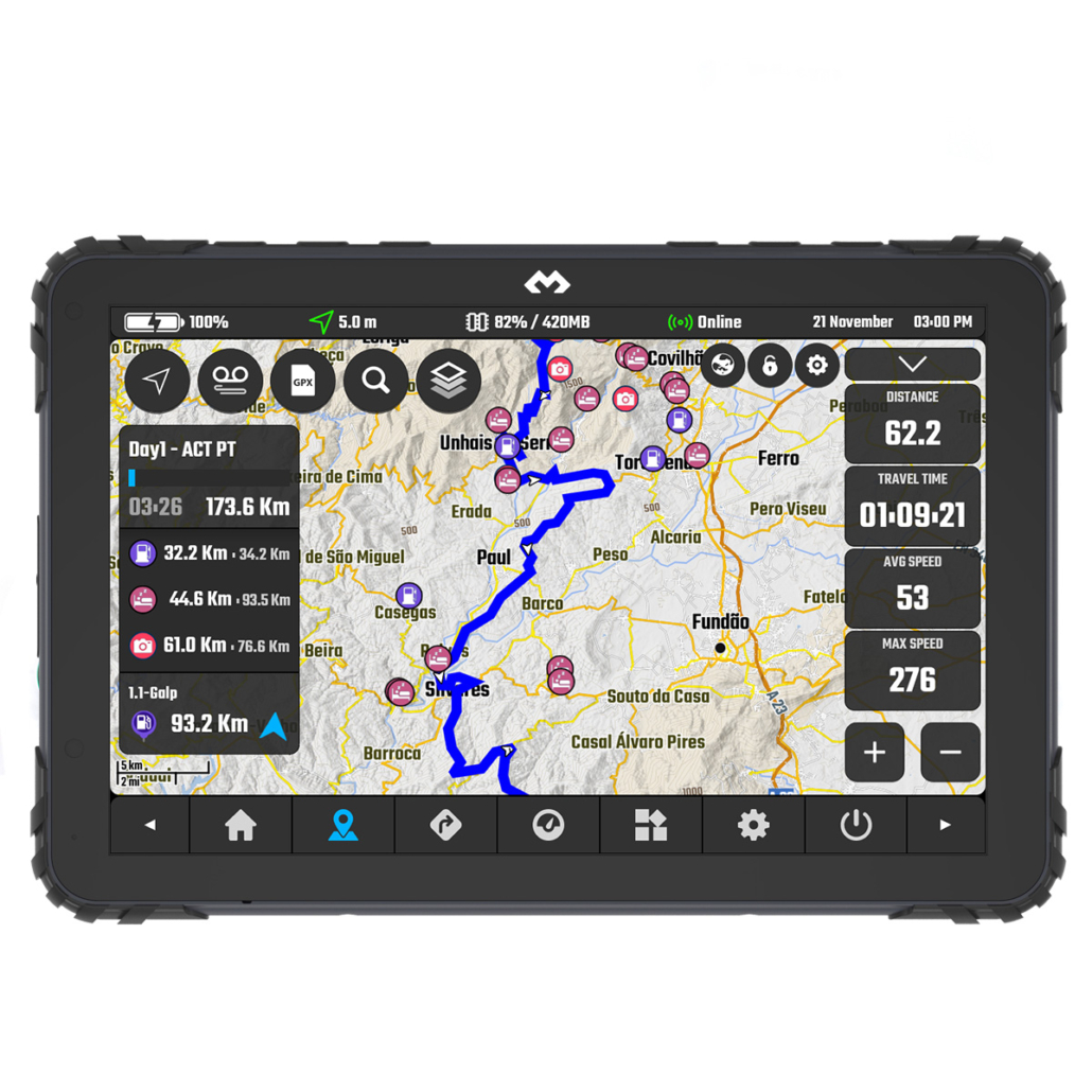 DMDT865 Motorcycle GPS Navigation Tablet powered by Android